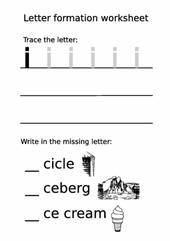 letter formation printables free